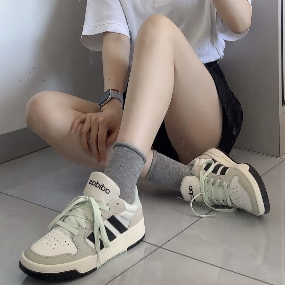 ADIDAS 白灰 拼接 麂皮 皮革 板鞋 運動鞋 JI2546