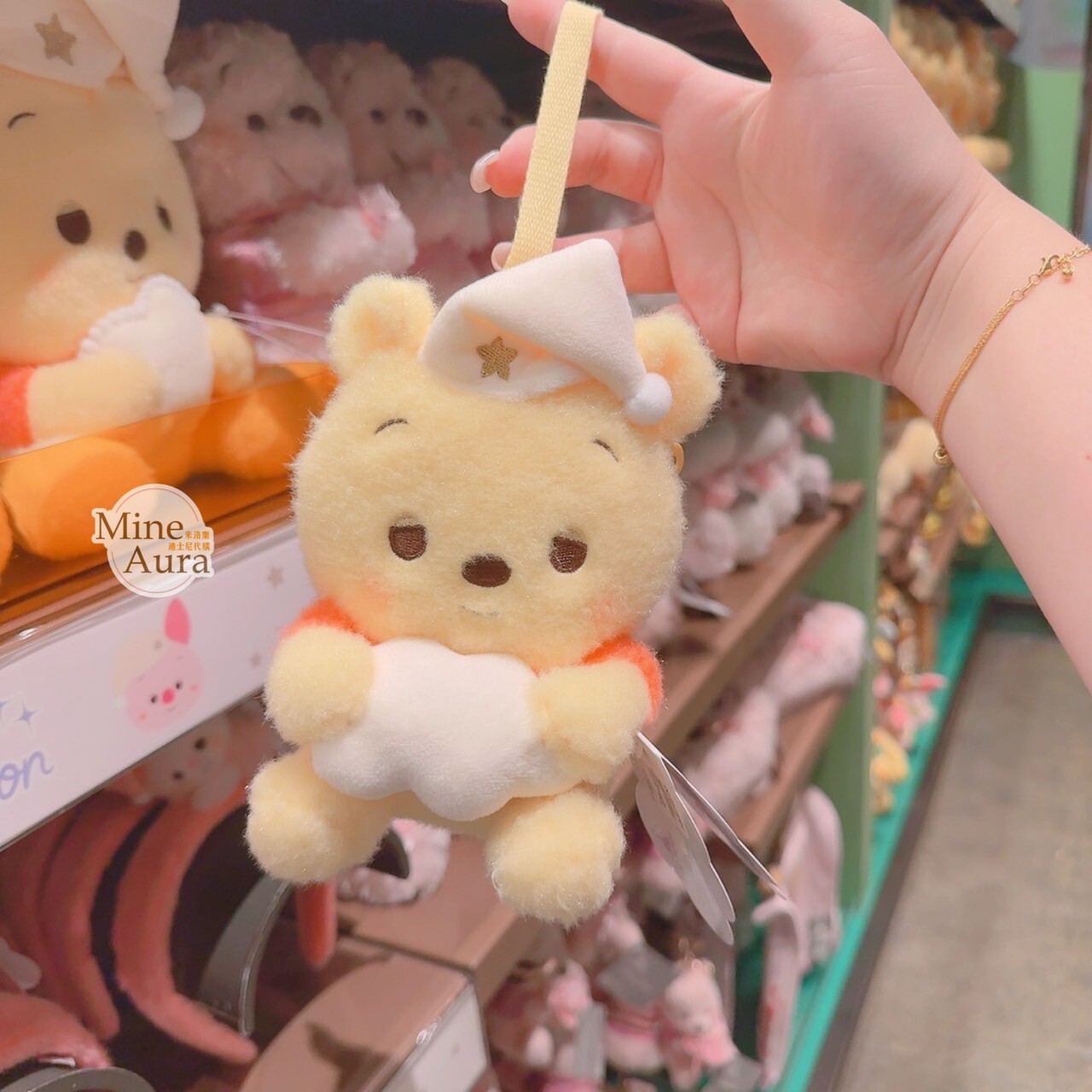 Dreamy Afternoon 系列 小熊維尼 Winnie the Pooh 絨毛 零錢掛包 零錢包 -香港迪士尼樂園