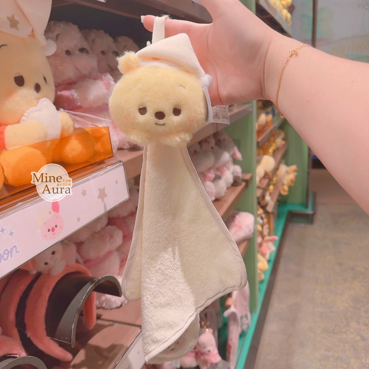 Dreamy Afternoon 系列 小熊維尼 Winnie the Pooh 大頭造型 擦手巾 安撫巾 口水巾 嬰兒用品 -香港迪士尼樂園