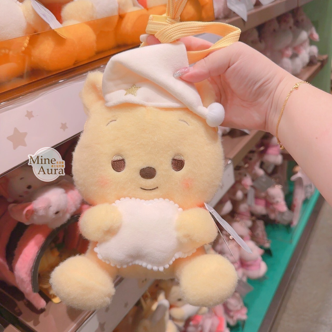 Dreamy Afternoon 系列 小熊維尼 Winnie the Pooh 絨毛 娃娃 造型 斜背 小包 -香港迪士尼樂園