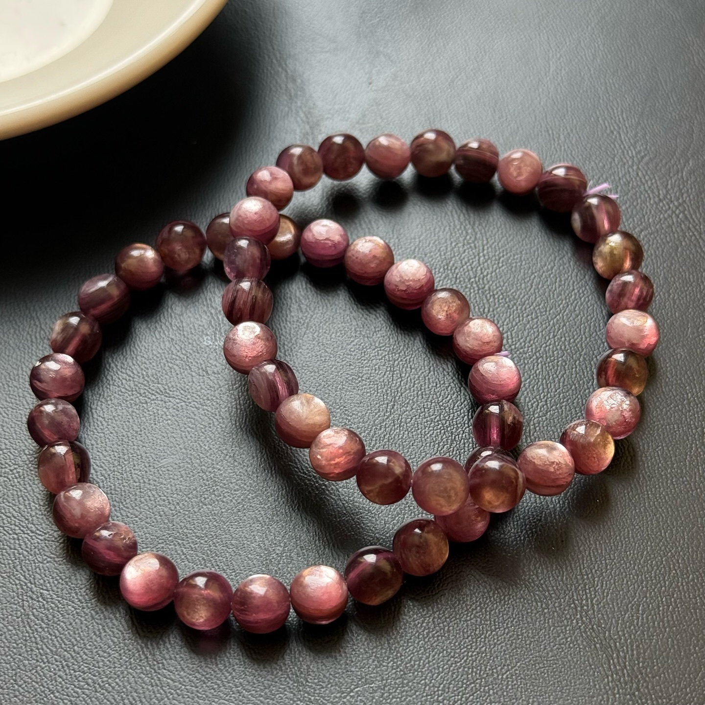 [原石] 紫鋰雲母 水晶手串