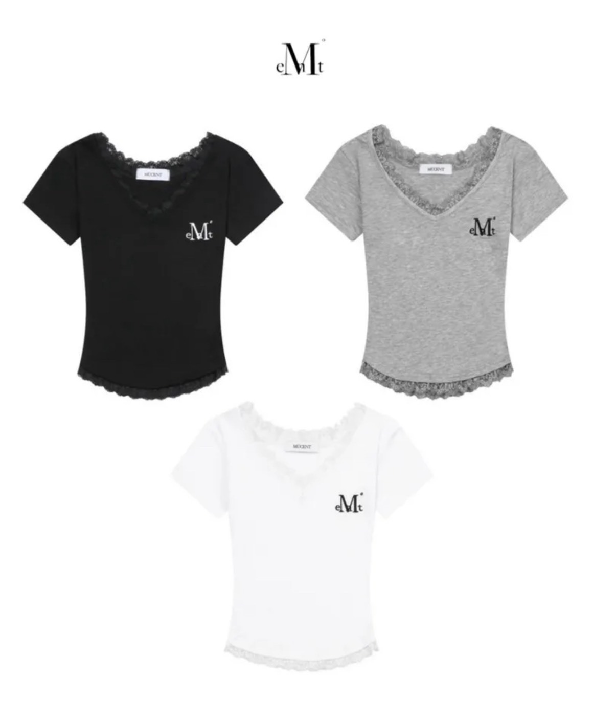 🇰🇷𝐌𝐮𝐜𝐞𝐧𝐭 蕾絲短袖