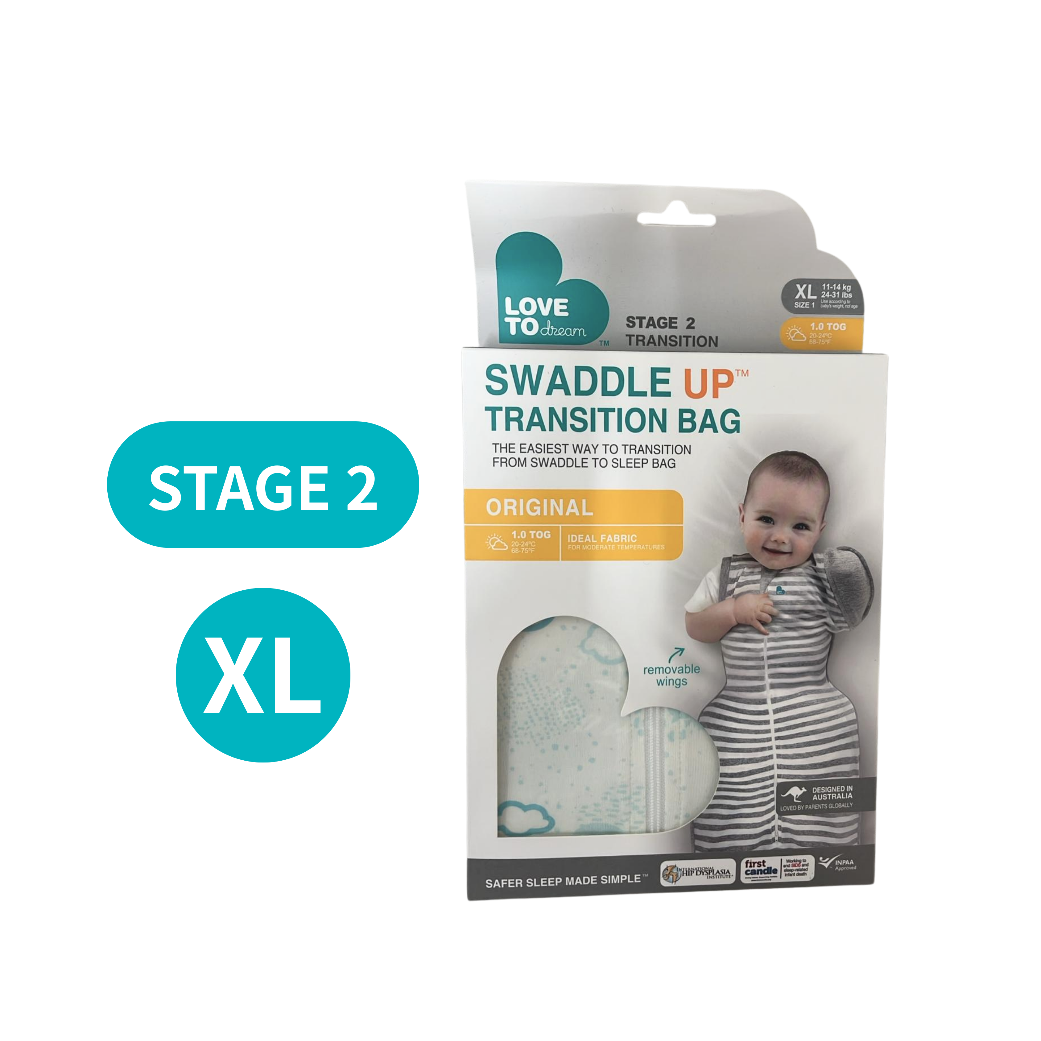 Love To Dream | Swaddle Up 可拆袖 (第二階段) 1.0 TOG \Original 天空藍