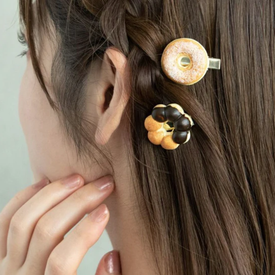甜甜圈迷你髮夾