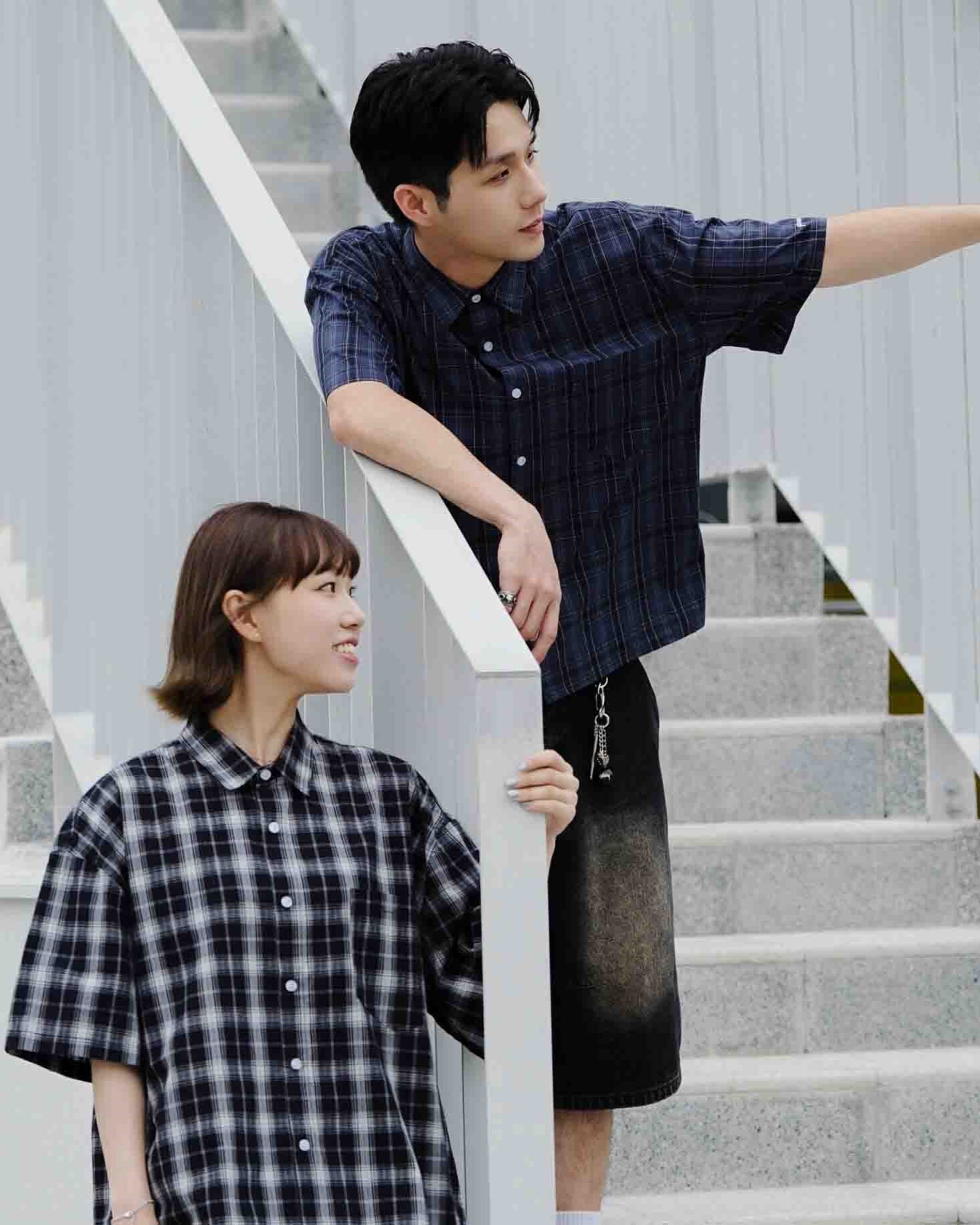 Quest Boxy Fit Plaid Shirt 格紋短版襯衫 2色