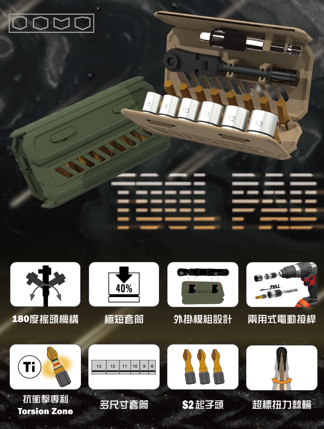 愛森諾｜24PC 1/4" Dr Tool Pad 攜帶式工具組 AS-80756 AS-80758