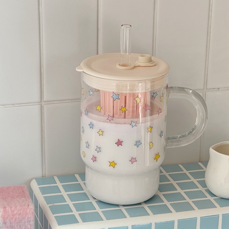 繽紛星星玻璃吸管杯