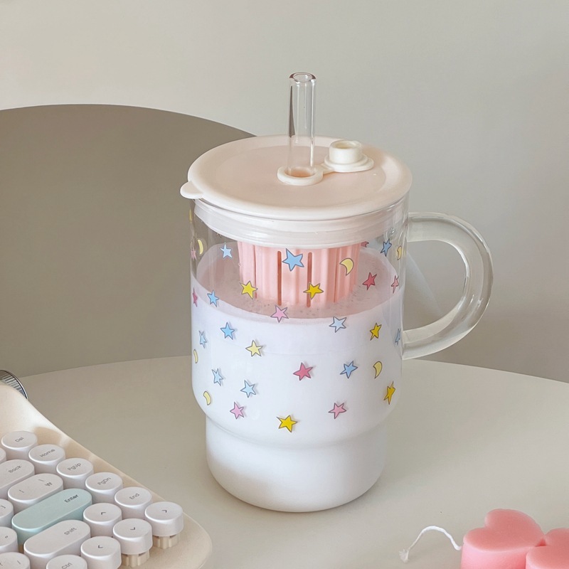 繽紛星星玻璃吸管杯