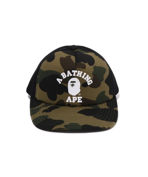 2025AW A BATHING APE 1ST CAMO COLLEGE MESH CAP 迷彩 網帽 卡車帽 帽子 現貨 1L80180001