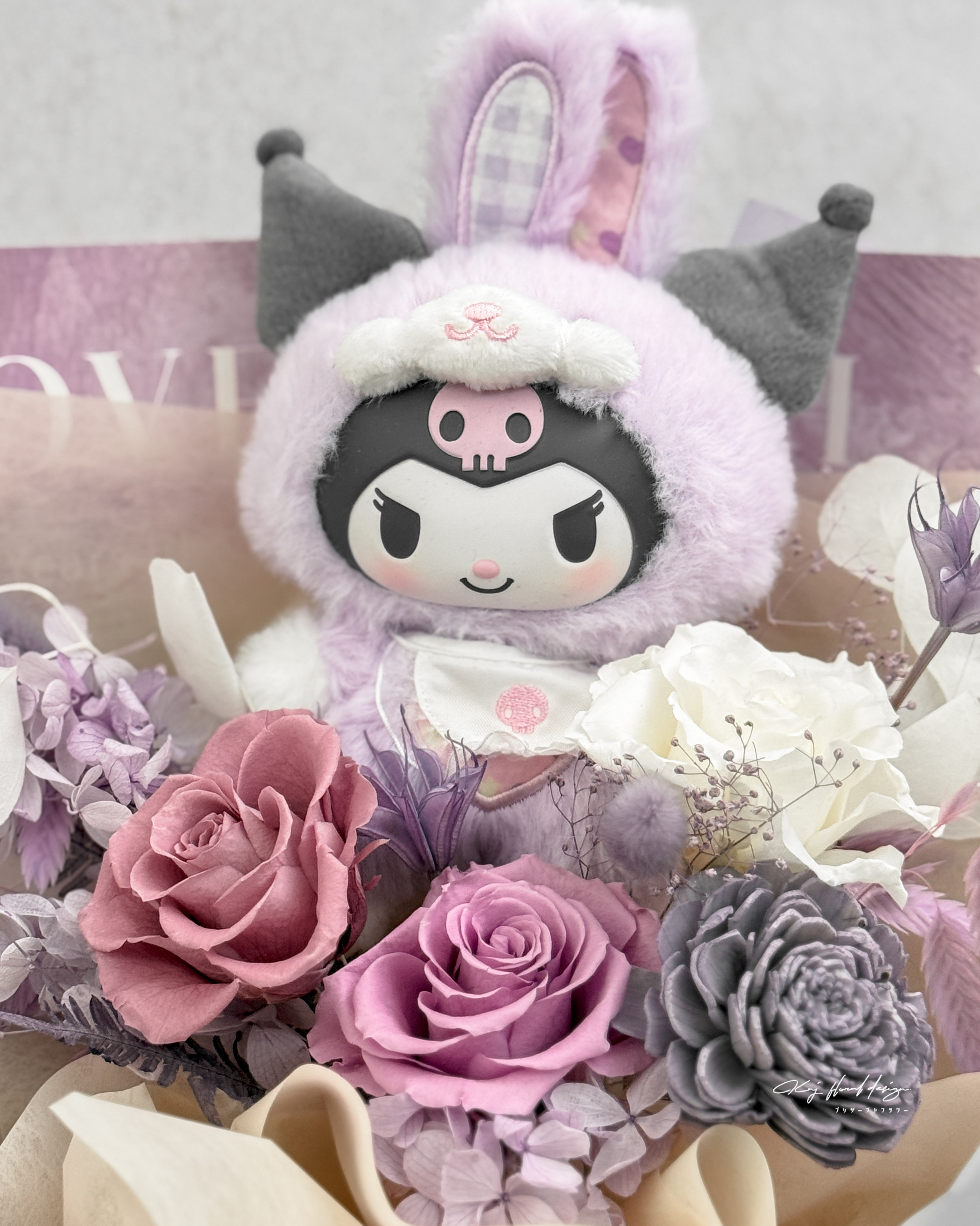 經典酷洛米永生玫瑰花束