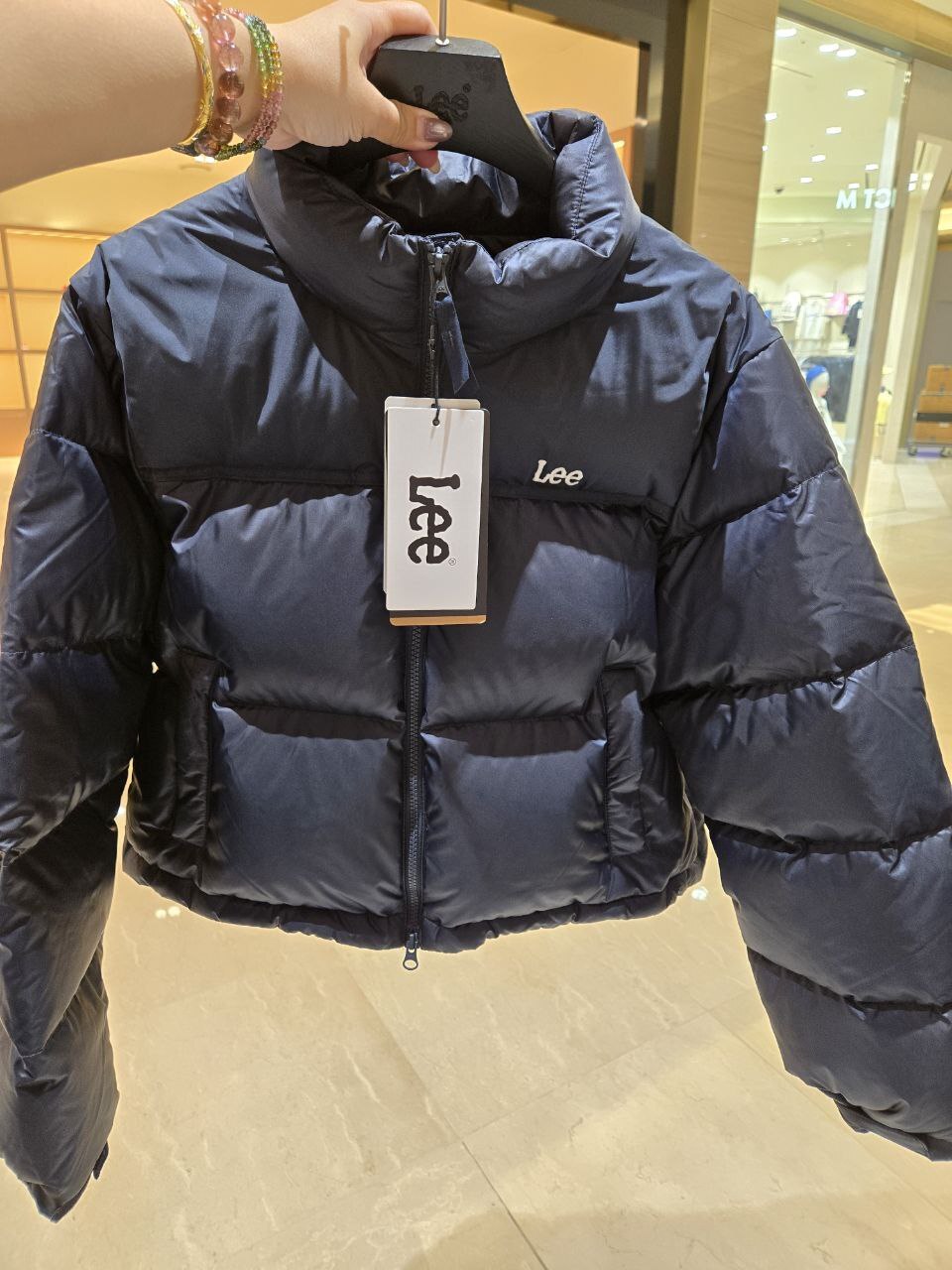 [K] LEE NAVY WOMEN'S CROP SHORT DOWN, LE2404DP60NA (KL103)