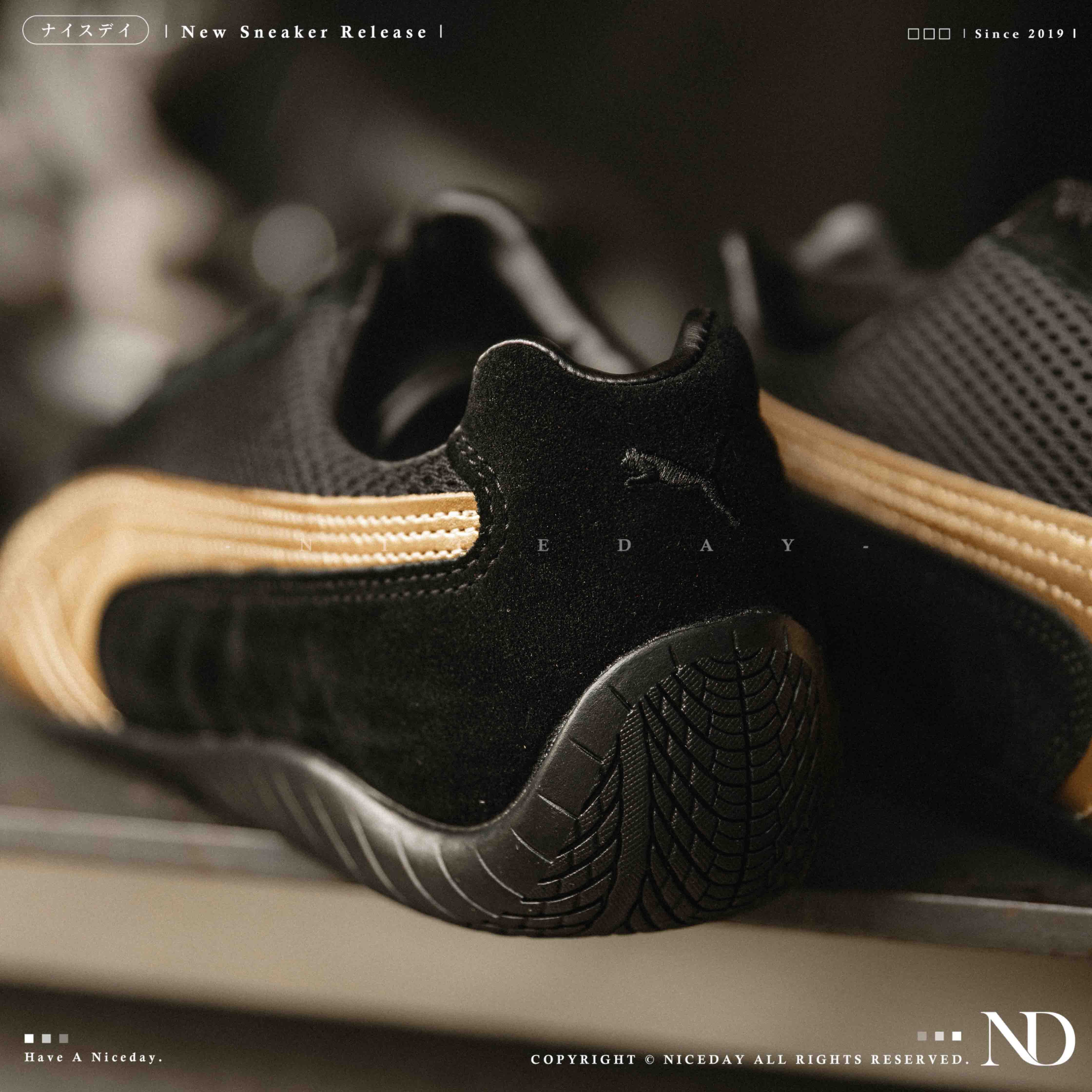 NICEDAY 現貨 Puma Speedcat 黑金 金 黑 賽車鞋 復古 薄底 金標 403902-06