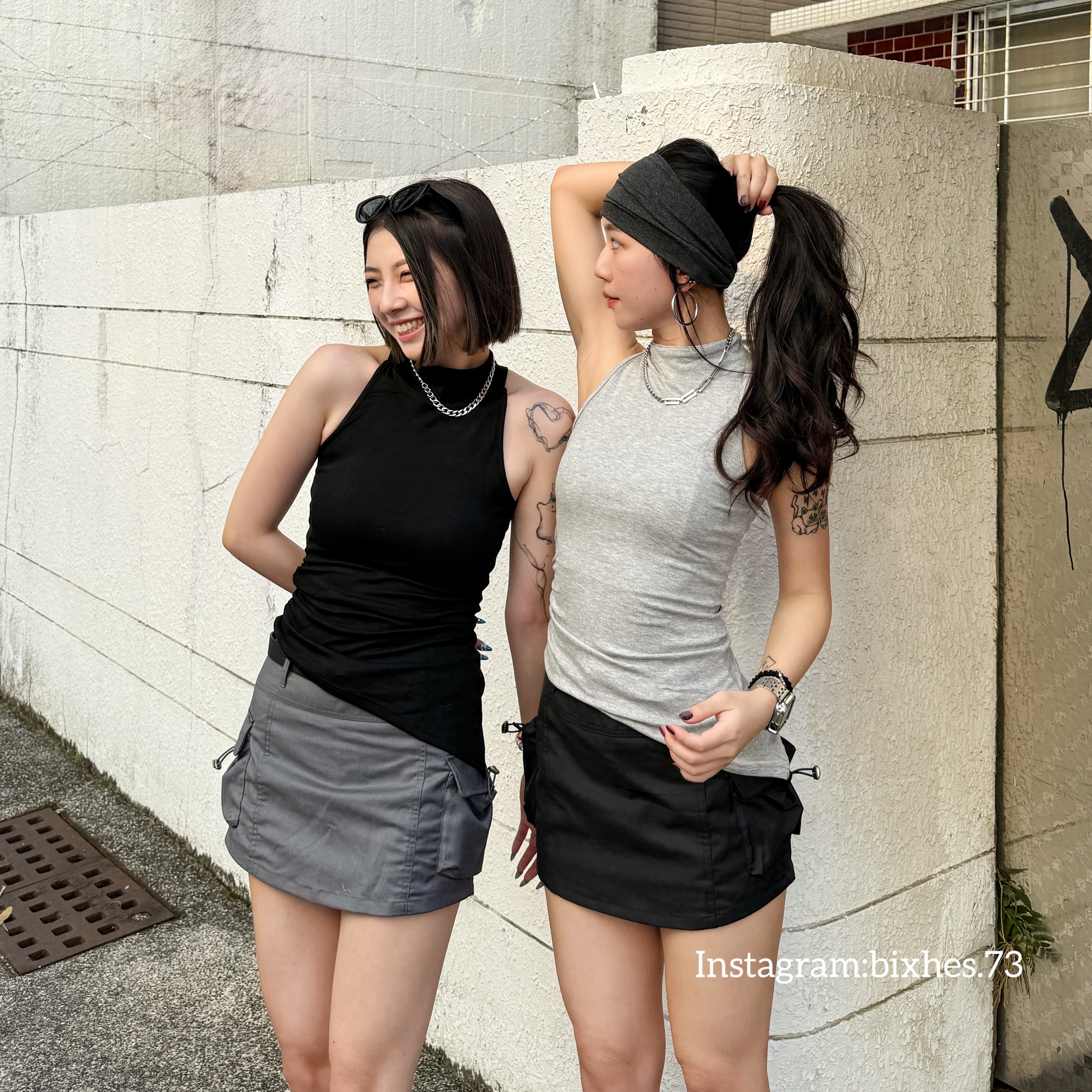 削肩不規則設計背心(C00008)