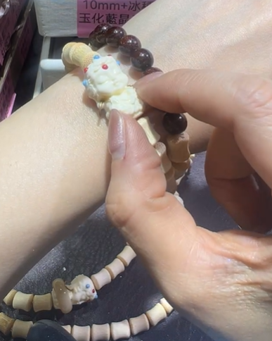 250822 - B9 金絲檀木x金絲竹綠度母設計款雙圈手串