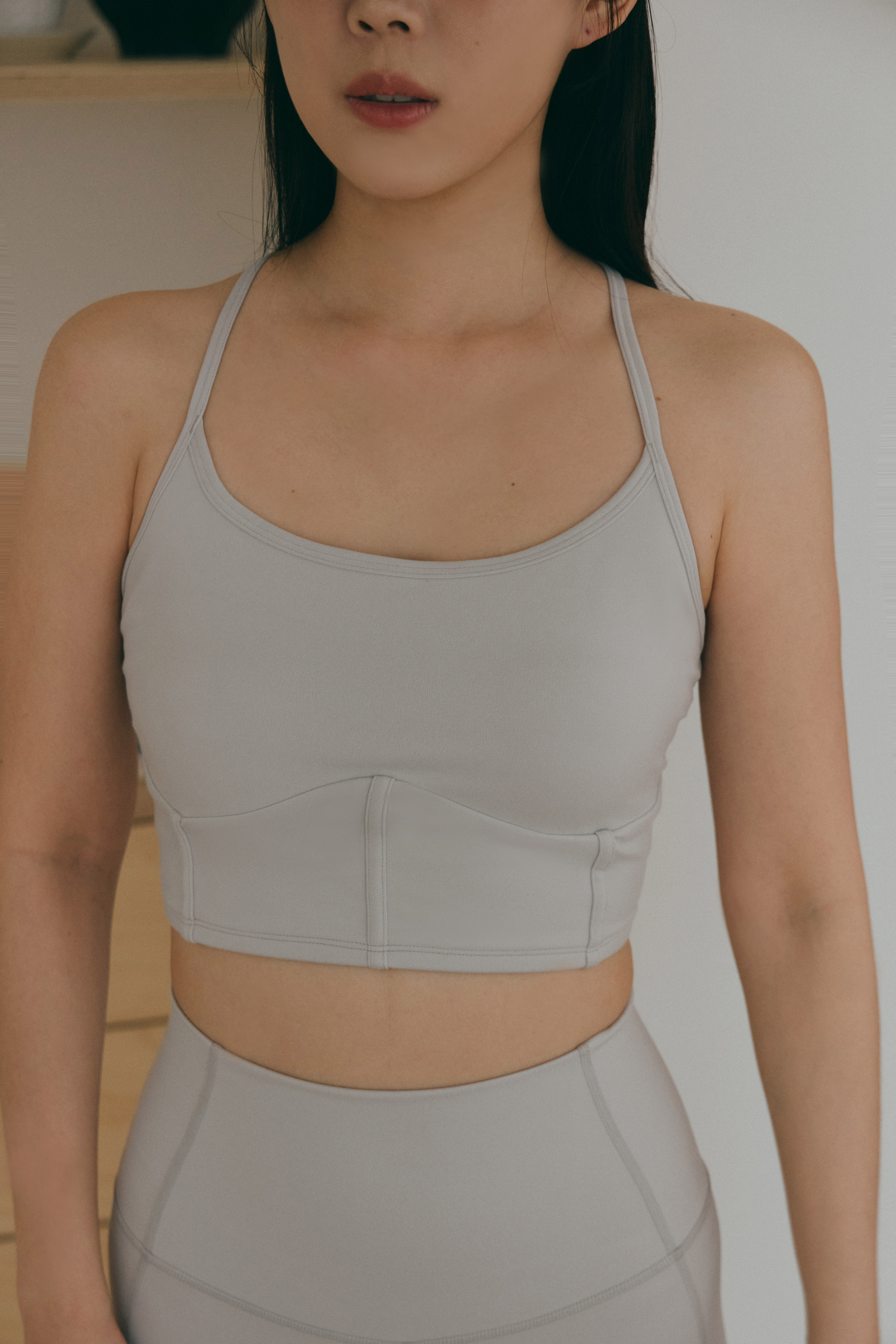 馬甲感運動BRA TOP- 莫蘭迪灰