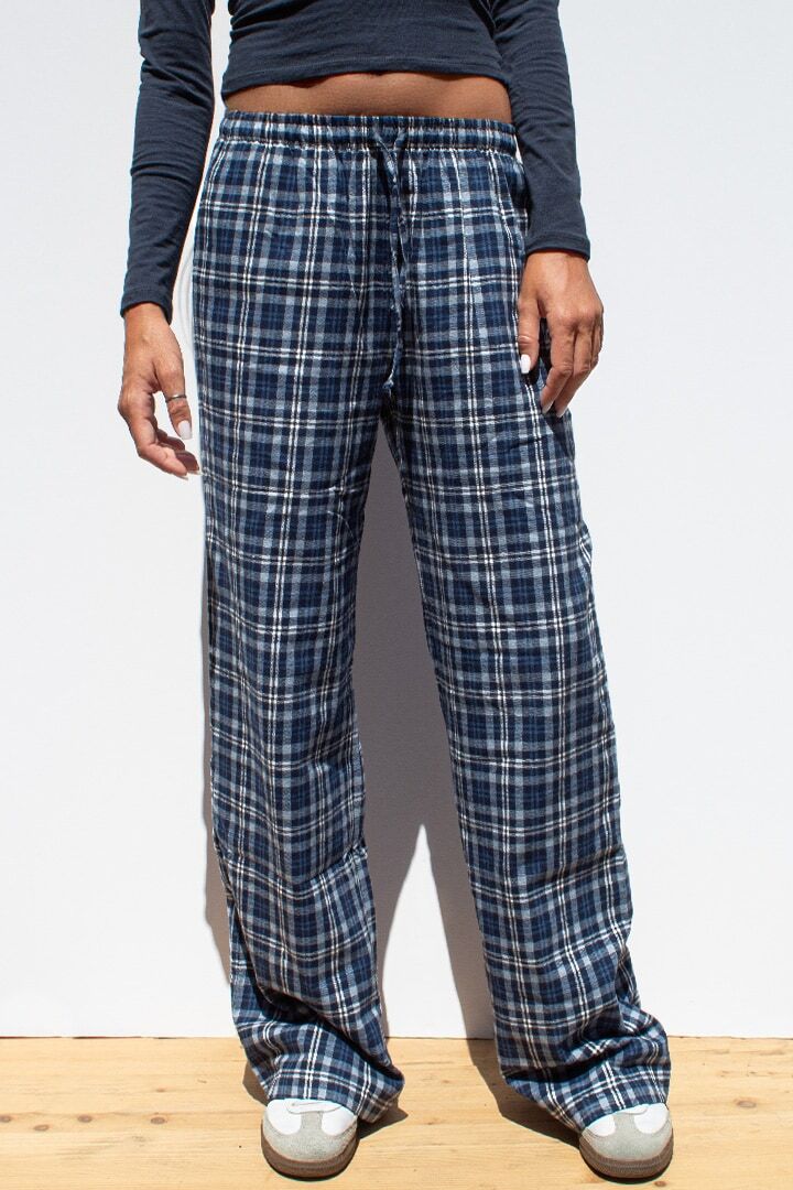 SUBDUED 格子褲COULISSE WIDE LEG PANTS