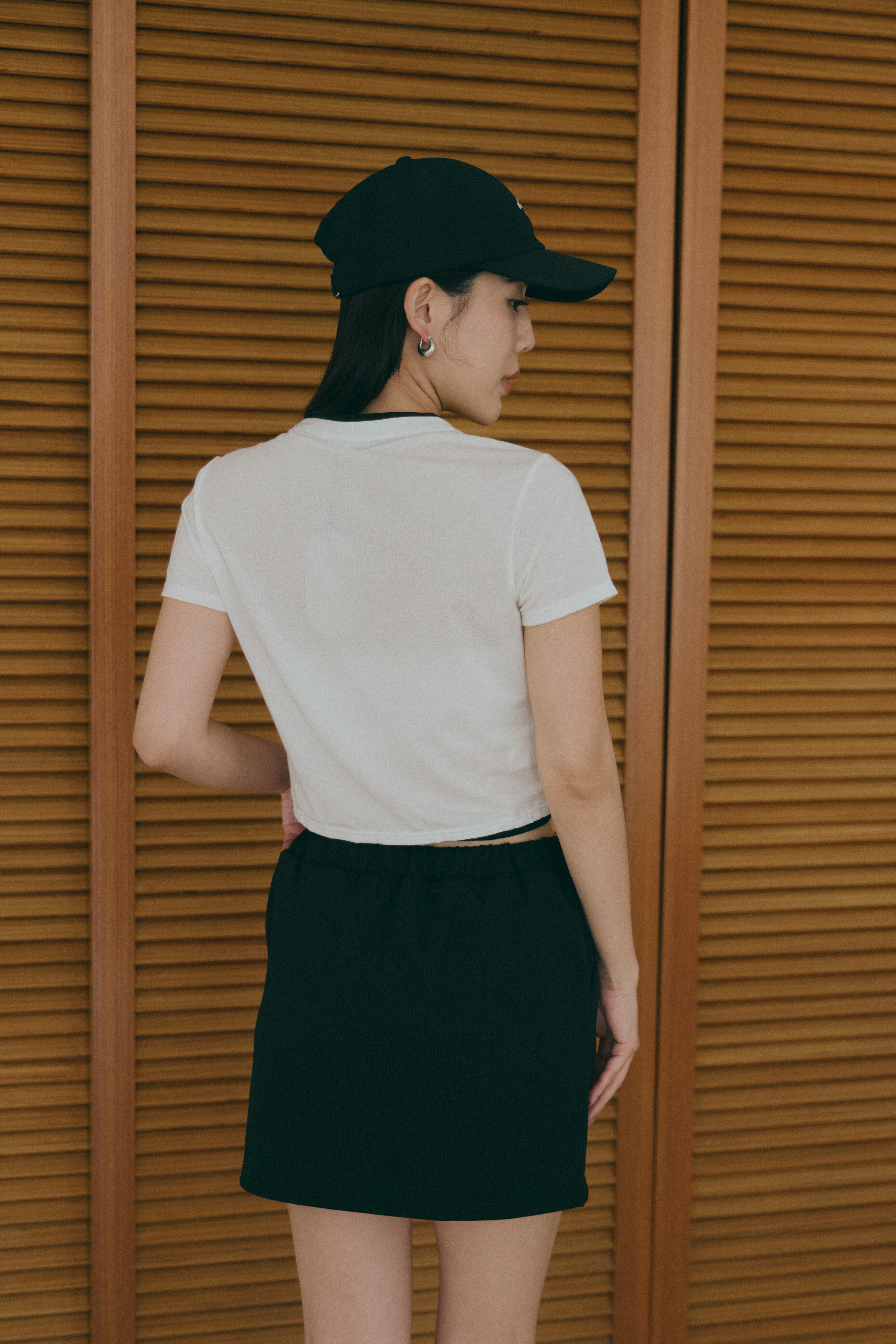 基本款撞色短袖TEE- 白