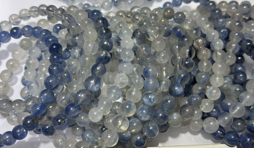 250822 - B33 7mm+冰種玉化藍晶手串