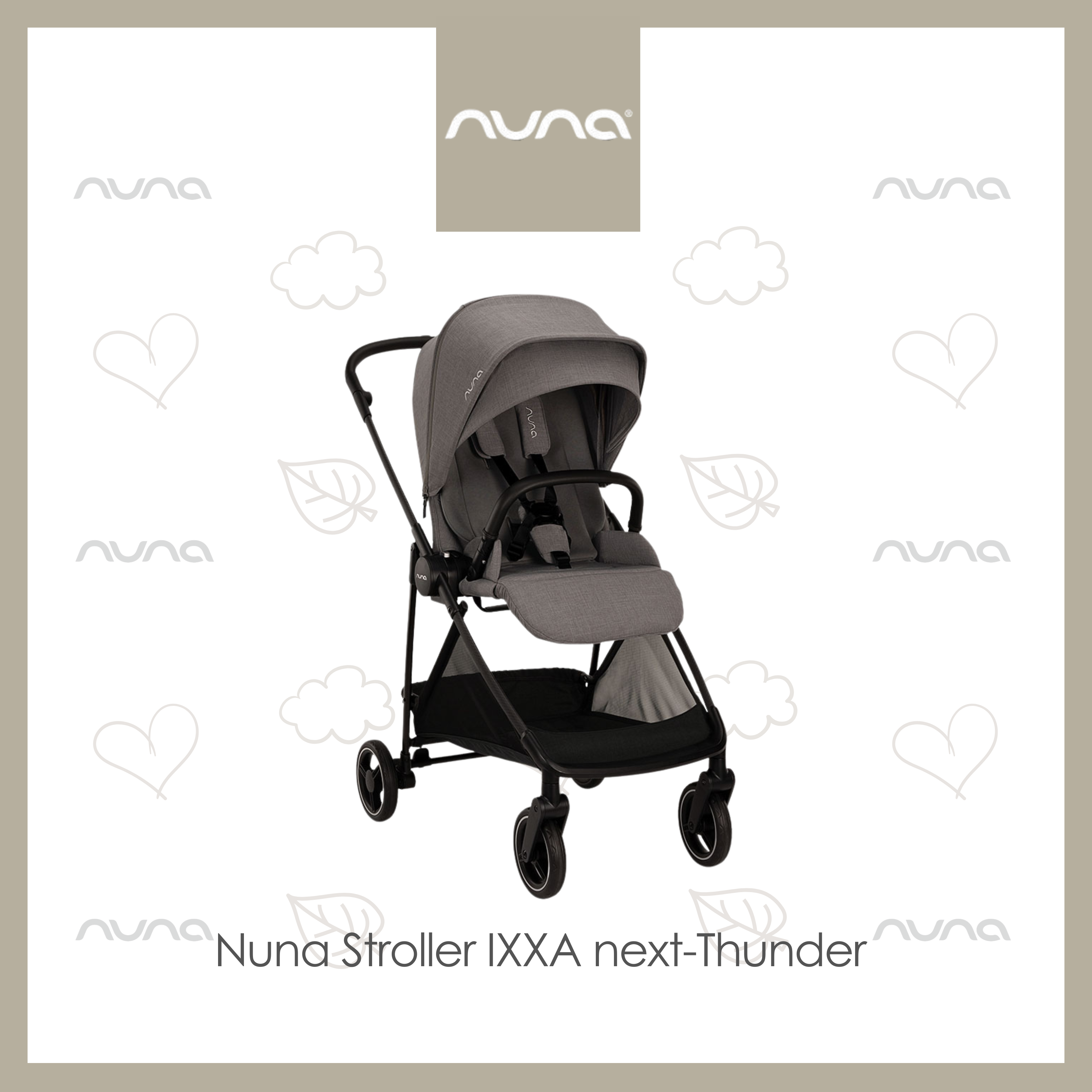 Nuna IXXA Next Aerospace Carbon Fiber Two-Way Stroller-Thunder