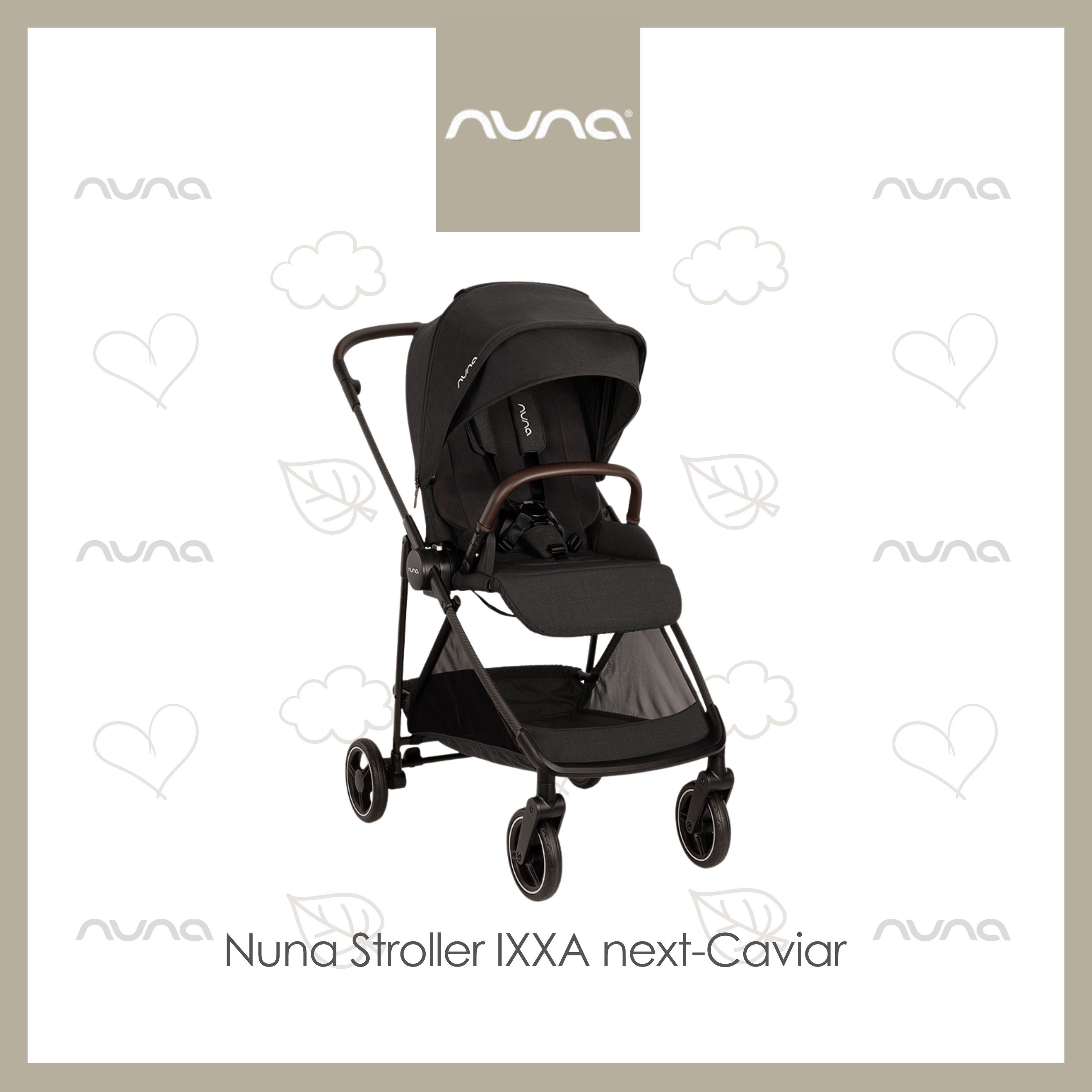 Nuna IXXA Next Aerospace Carbon Fiber Two-Way Stroller-Caviar