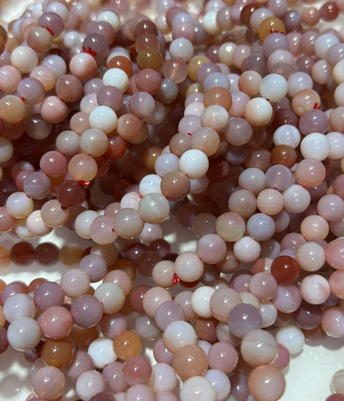 250822- B53 7mm+人間滿肉水蜜桃鹽源瑪瑙手串
