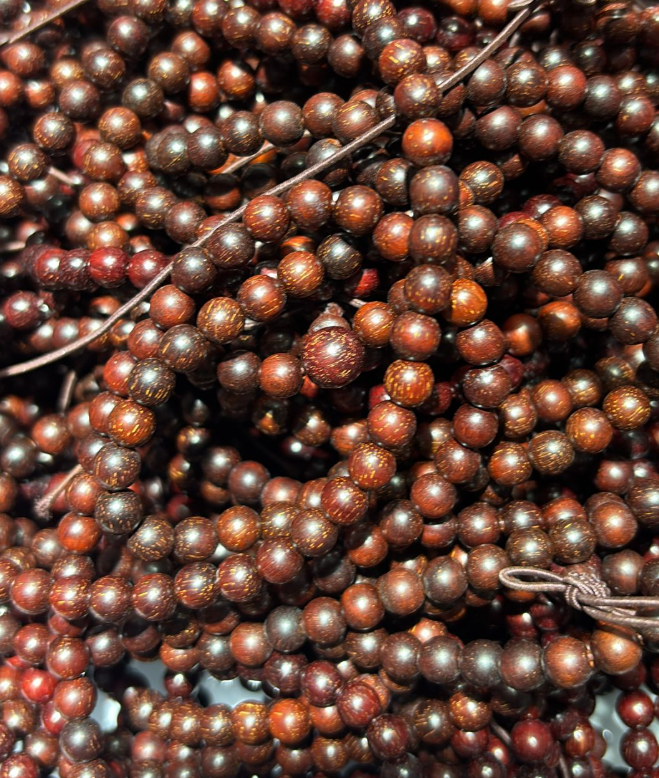 250822 - B64 6mm+小葉紫檀3通3圈頸鏈