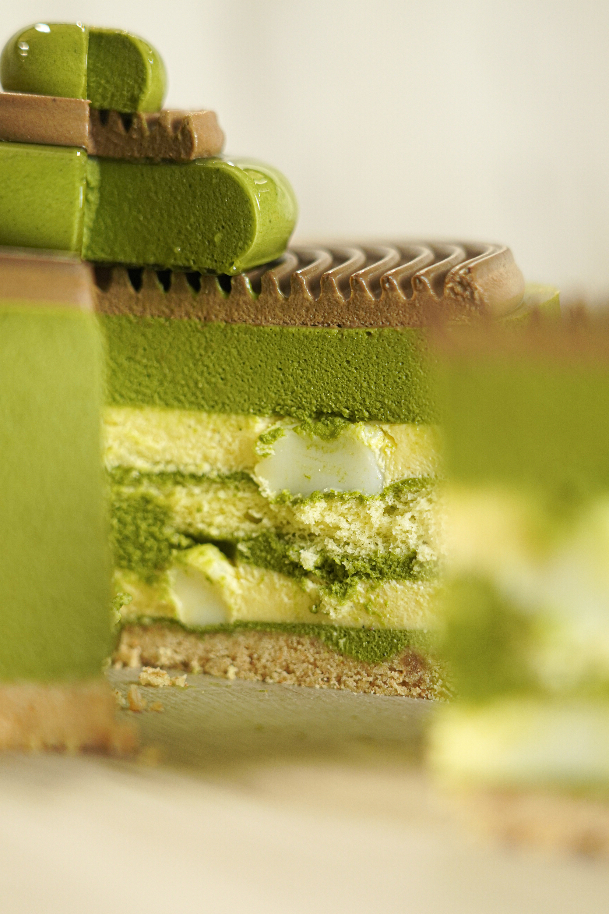 若竹綠茶麻糬慕士蛋糕 (2磅 15cm)