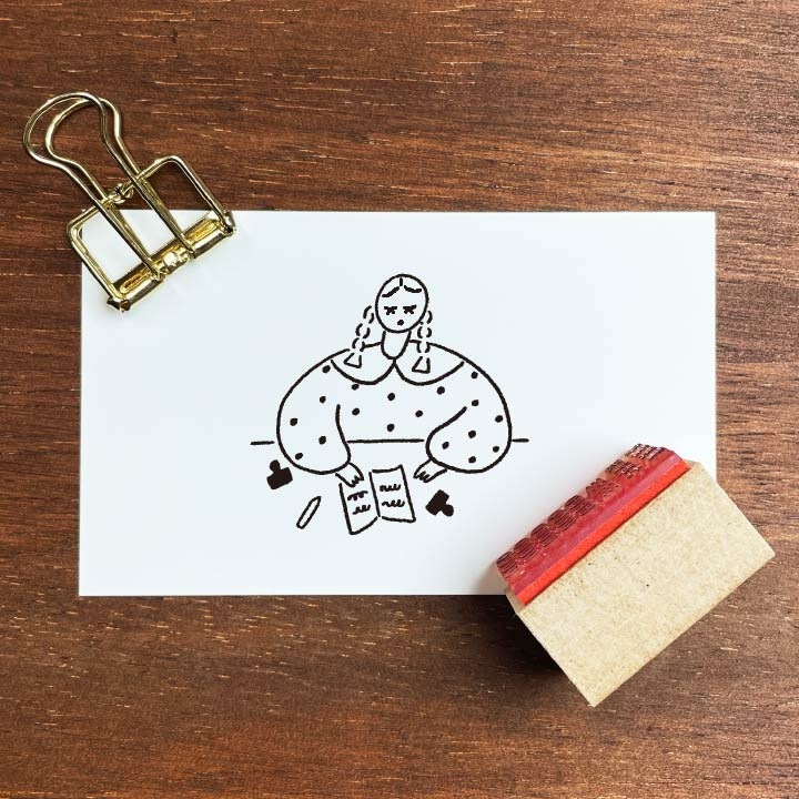 手帳時間女孩 木製印章｜日本Stamp Marche