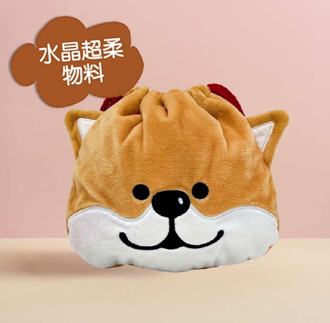 柴犬多用毛絨索繩袋