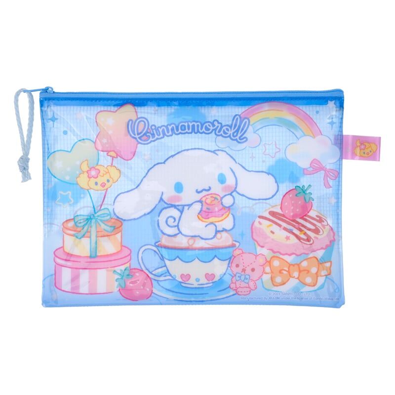Sanrio A5拉鏈文件袋 網格底