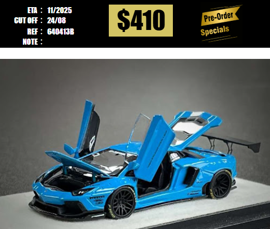 PO-$410 * PGM * 1:64 LBWK LP700-4 BABY BLUE (CIRCULAR DISPLAY BOX) [OD23/08]