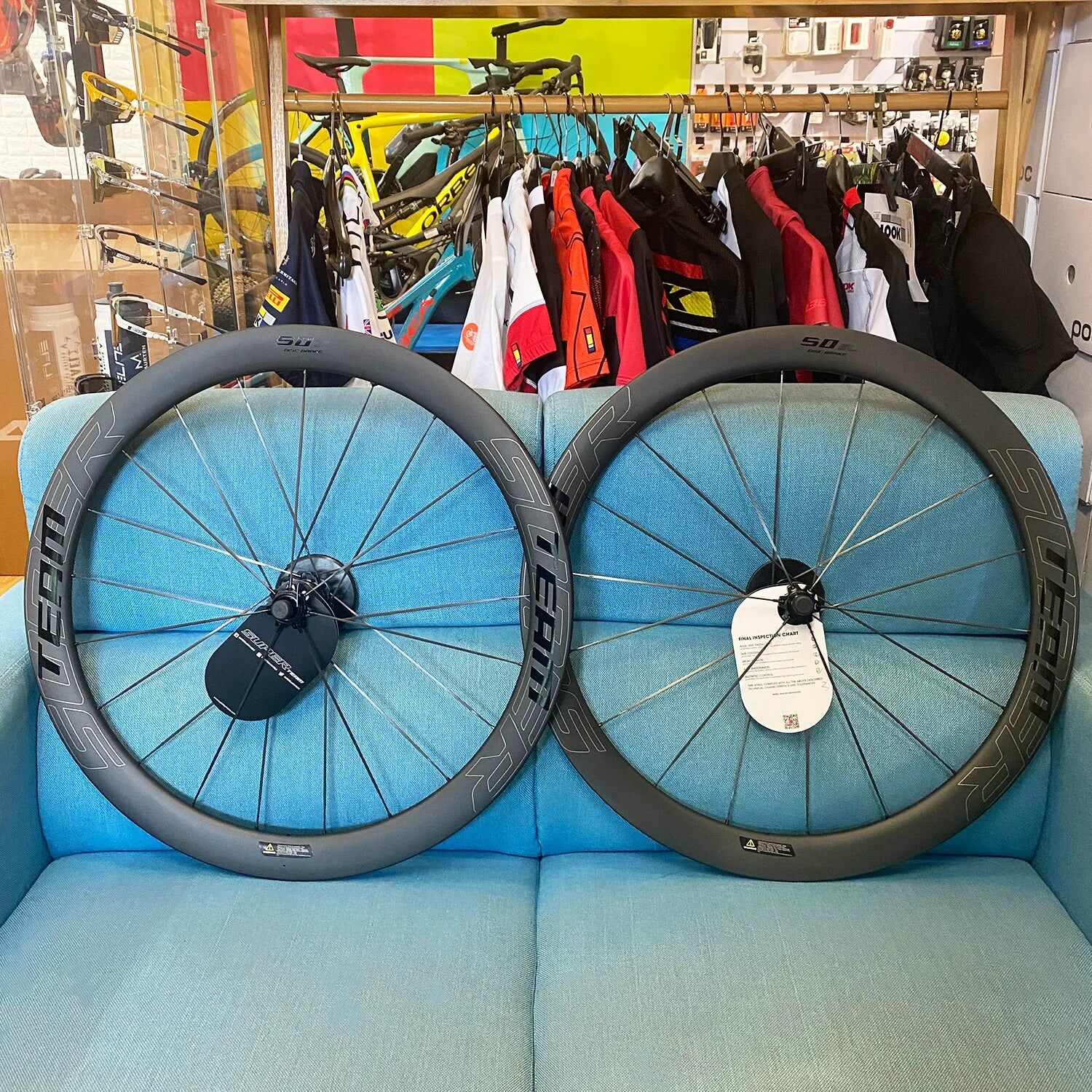 SuperTeam 50SL Ceramic Carbon Spoke Road Wheelset Tubeless Ready Disc