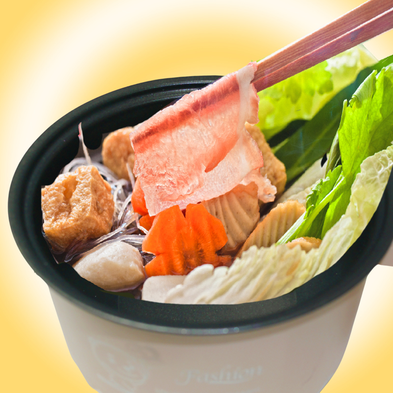 AKI Japan electric cooker multi-functional dormitory electric hot pot household mini electric hot pot all-in-one noodle cooker A0072