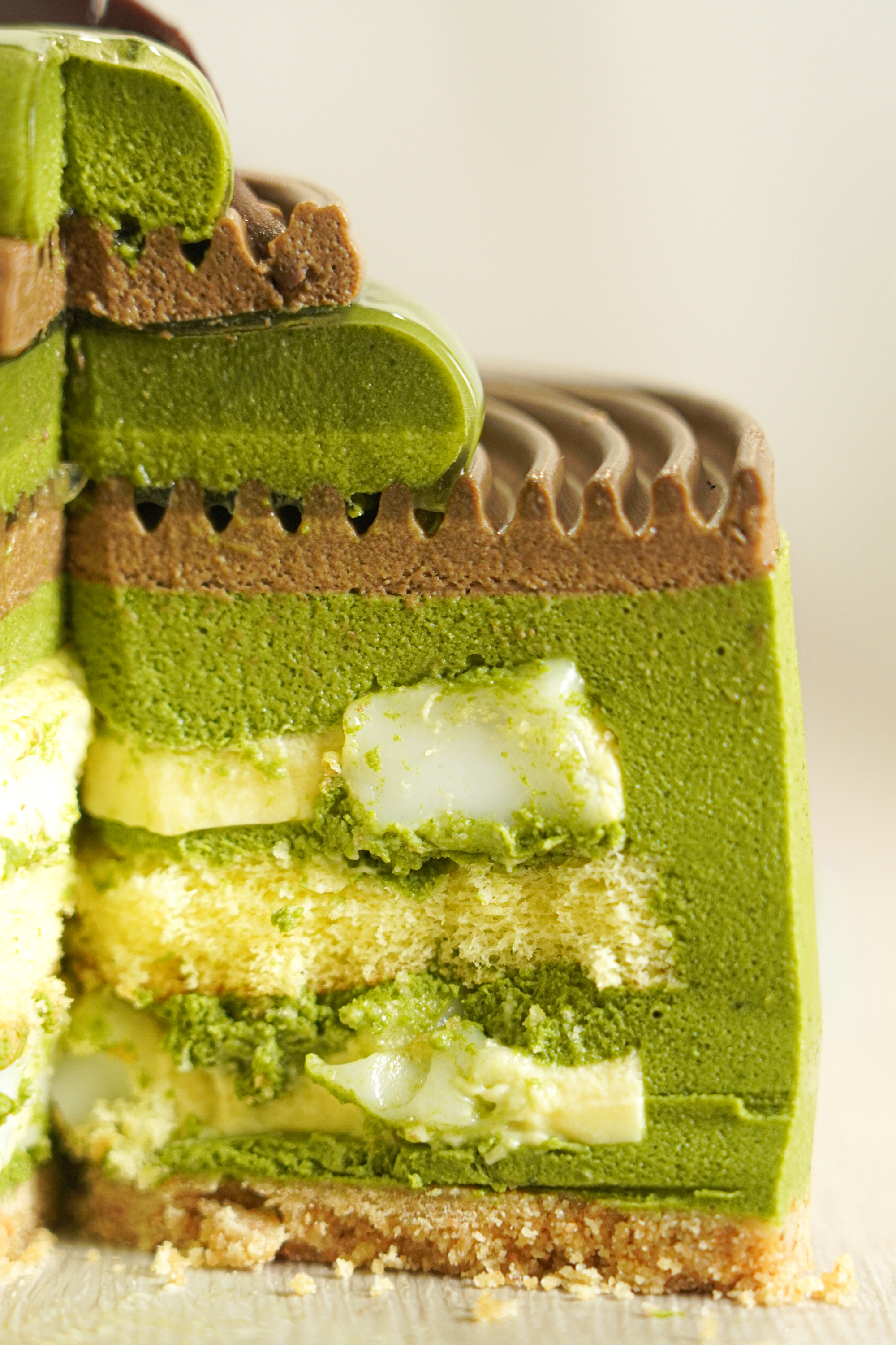 若竹綠茶麻糬慕士蛋糕 (1磅 11cm)