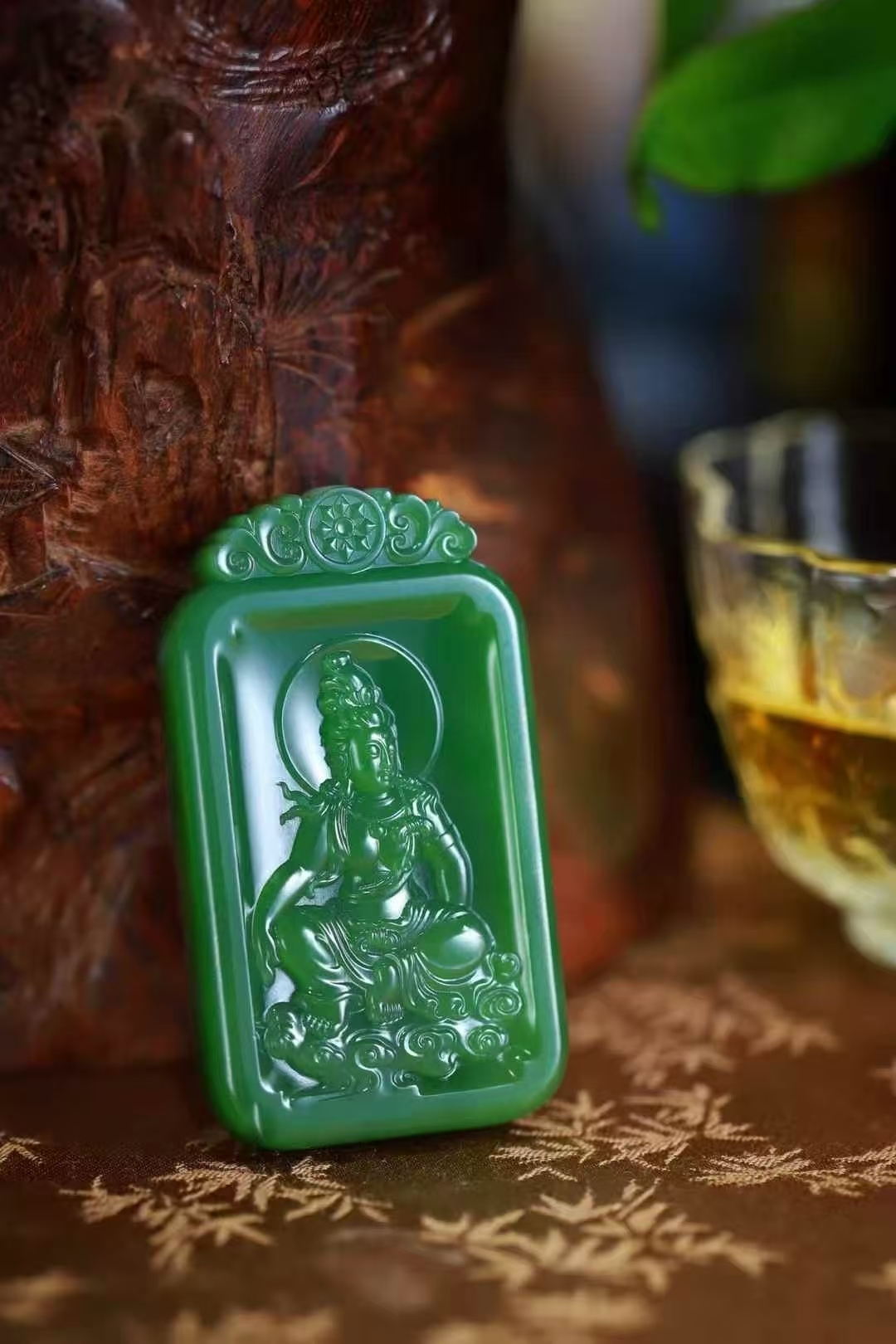 726717 和田玉碧月禪心-水月觀音