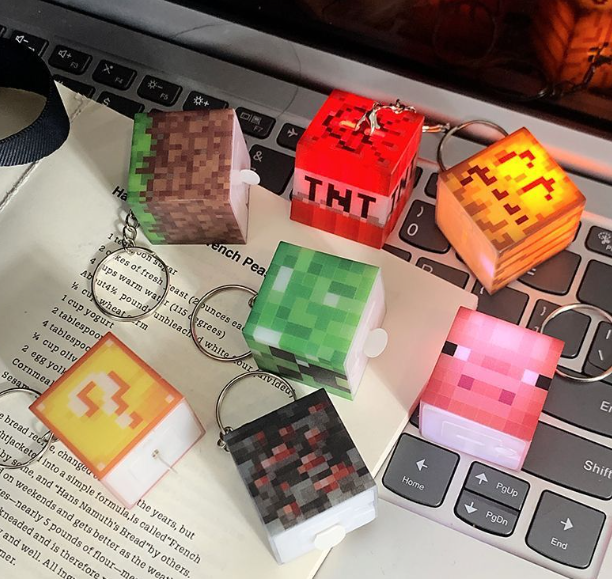 我的世界发光磁力方块钥匙扣（款式随机）