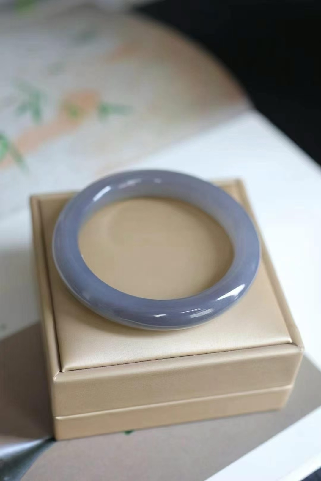 和田玉煙紫手鐲,天然和田玉軟玉