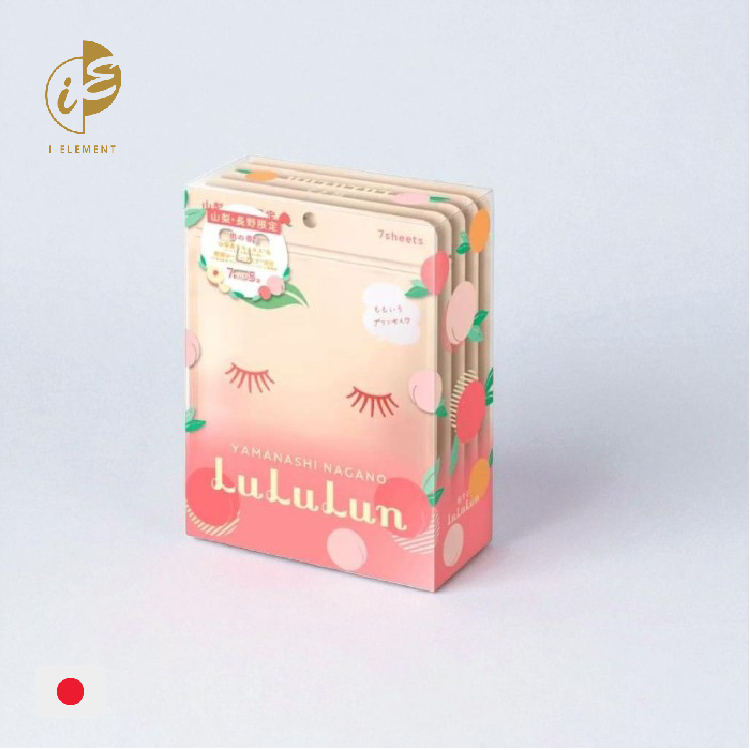 LULULUN 山梨長野限定水蜜桃化妝水面膜 [7pcs]