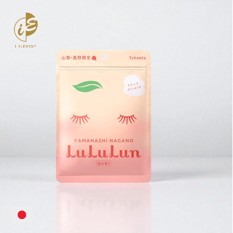 LULULUN 山梨長野限定水蜜桃化妝水面膜 [7pcs]
