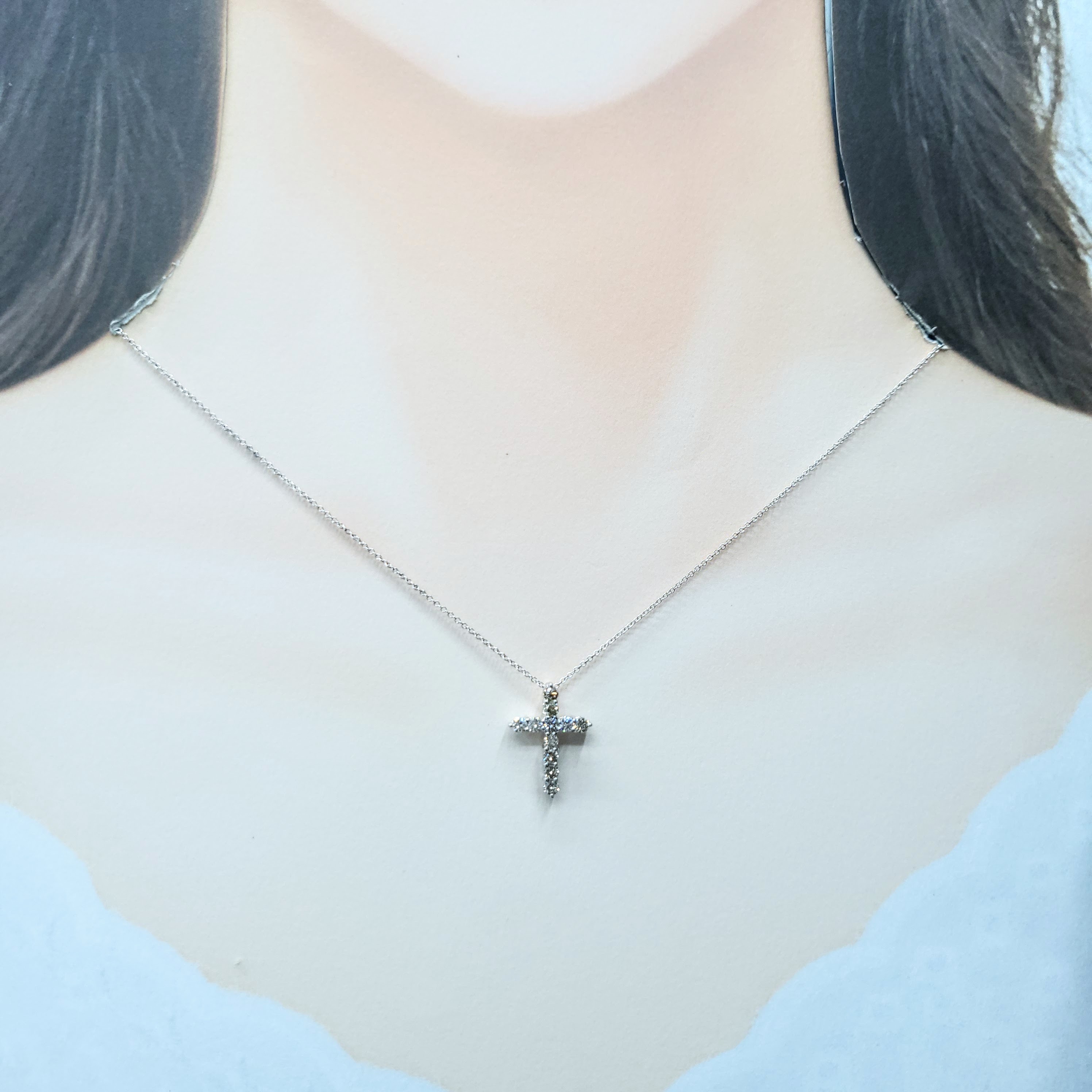 18K White Gold 0.58ct Diamond Pendant