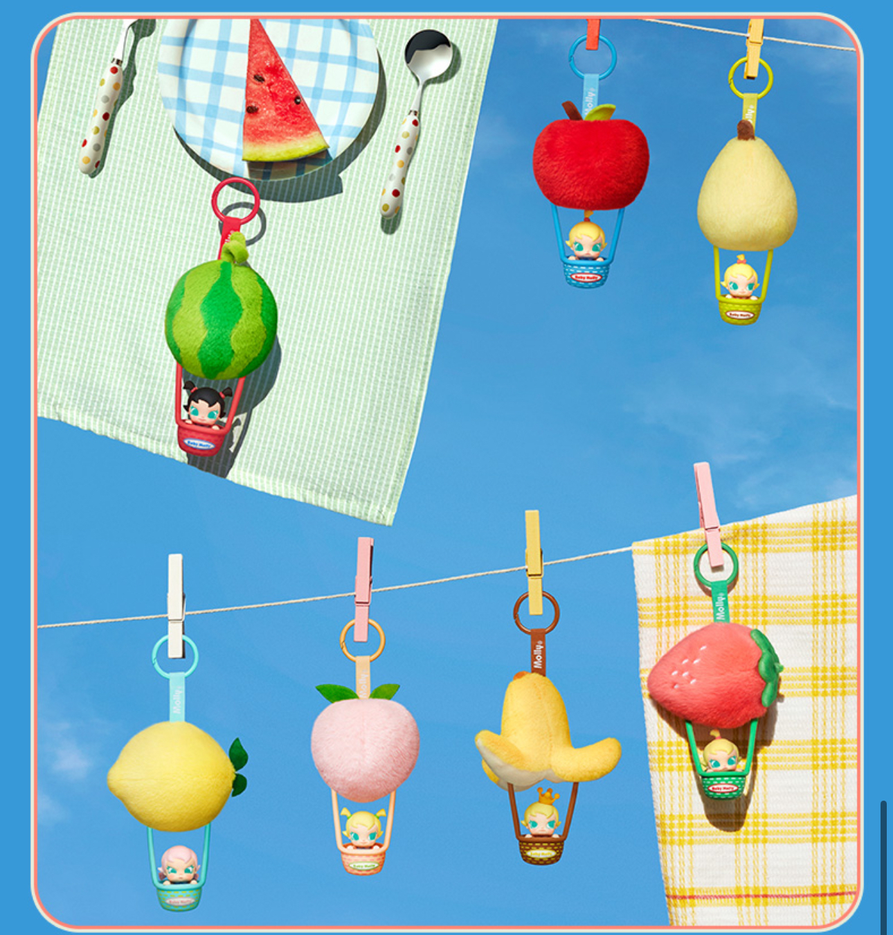 9月4號開售新品 Baby Molly 果色 添香香包系列掛飾