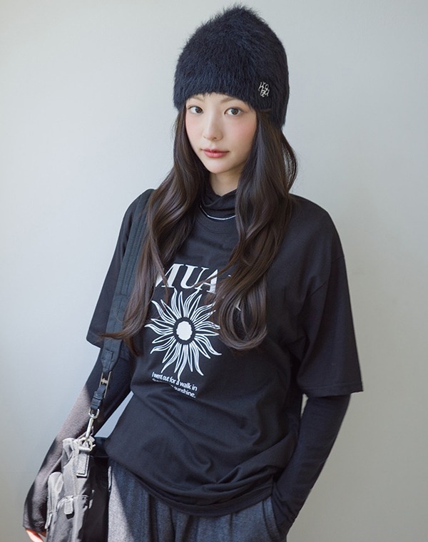 預訂｜MUAHMUAH OVERFIT FLOWER HALF T-SHIRT