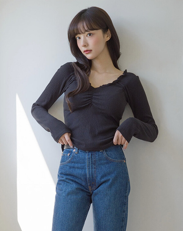 預訂｜MUAHMUAH OFF SHOULDER FRILL T-SHIRT