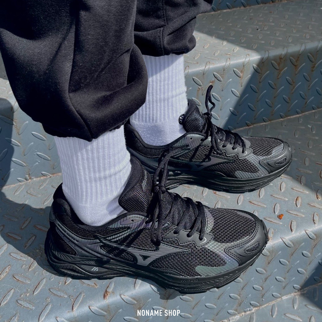 MIZUNO RACER S 美津濃 復古 網布 跑鞋 炫光 黑武士 (男/女同款)