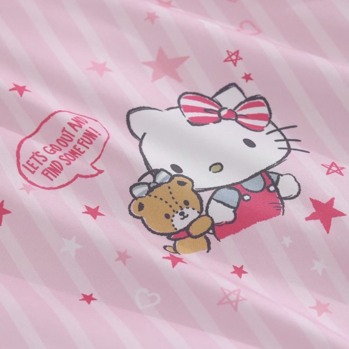 HELLO KITTY床包兩用被組 | 精梳棉 | 好友悄悄話 悄悄款