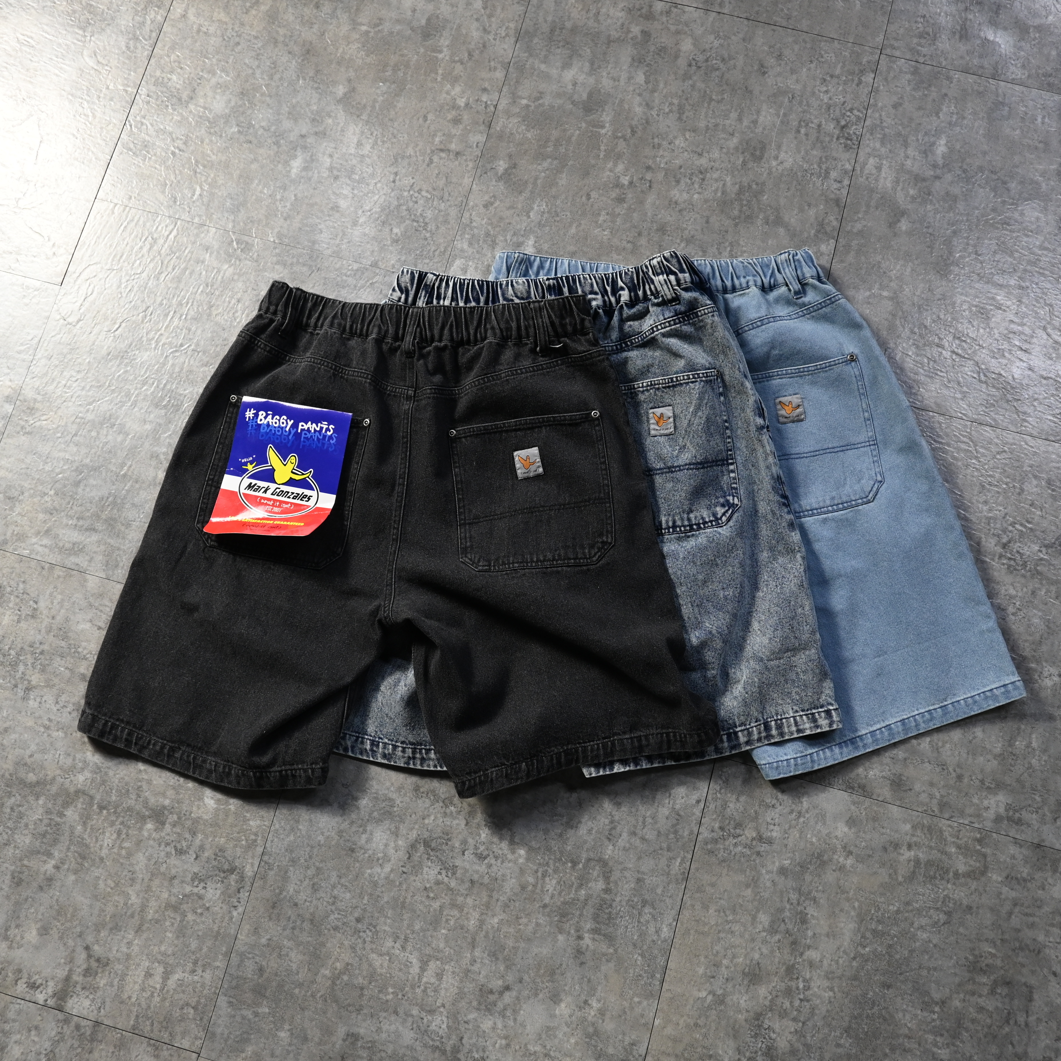 (What it isNt) ART BY MARK GONZALES Washed Baggy Shorts