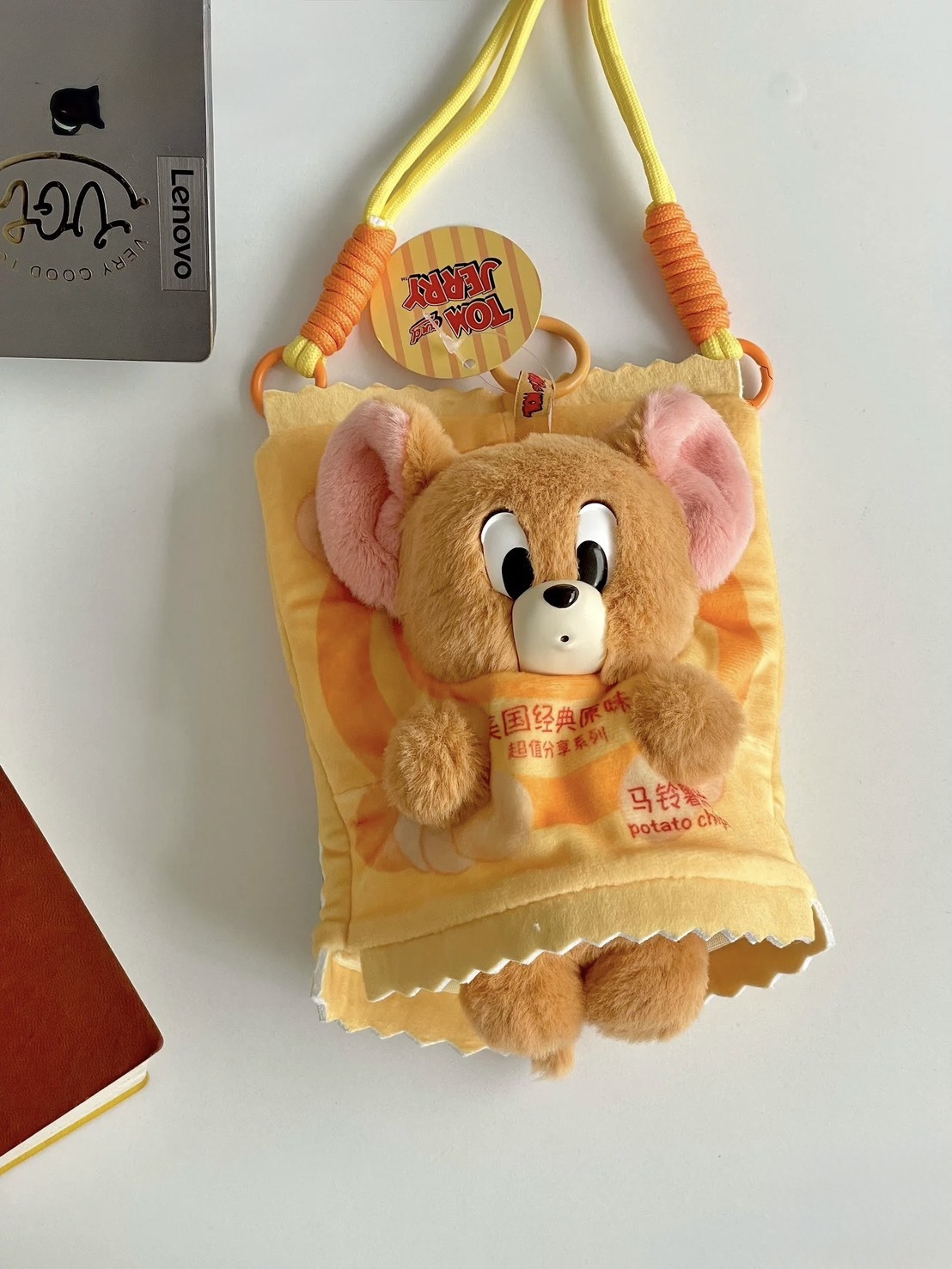 iSNEAKERS｜Tom&Jerry 湯姆貓與傑利鼠 華納正版授權 洋芋片造型 娃娃 娃包