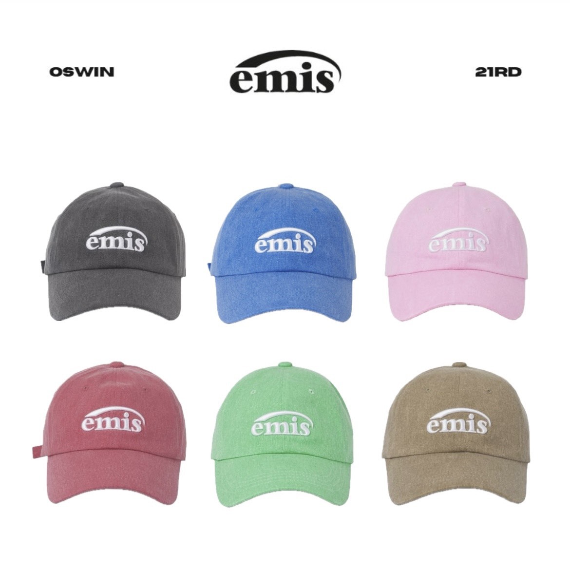 韓國 EMIS 刺繡大LOGO 棒球帽