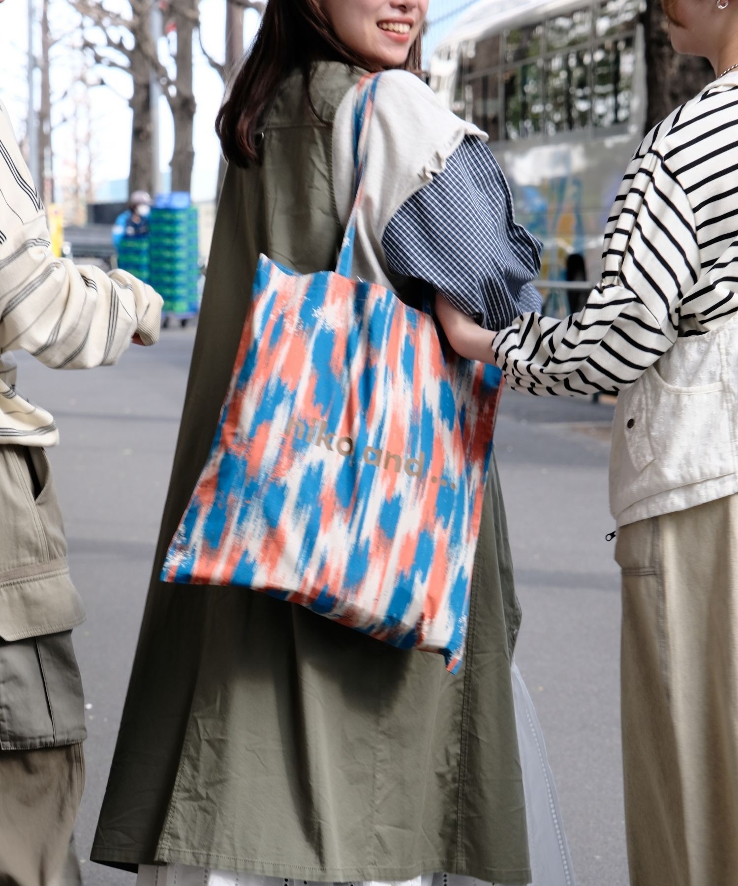 預購┃niko and ... LOGO 條紋 油漆 托特袋 托特包