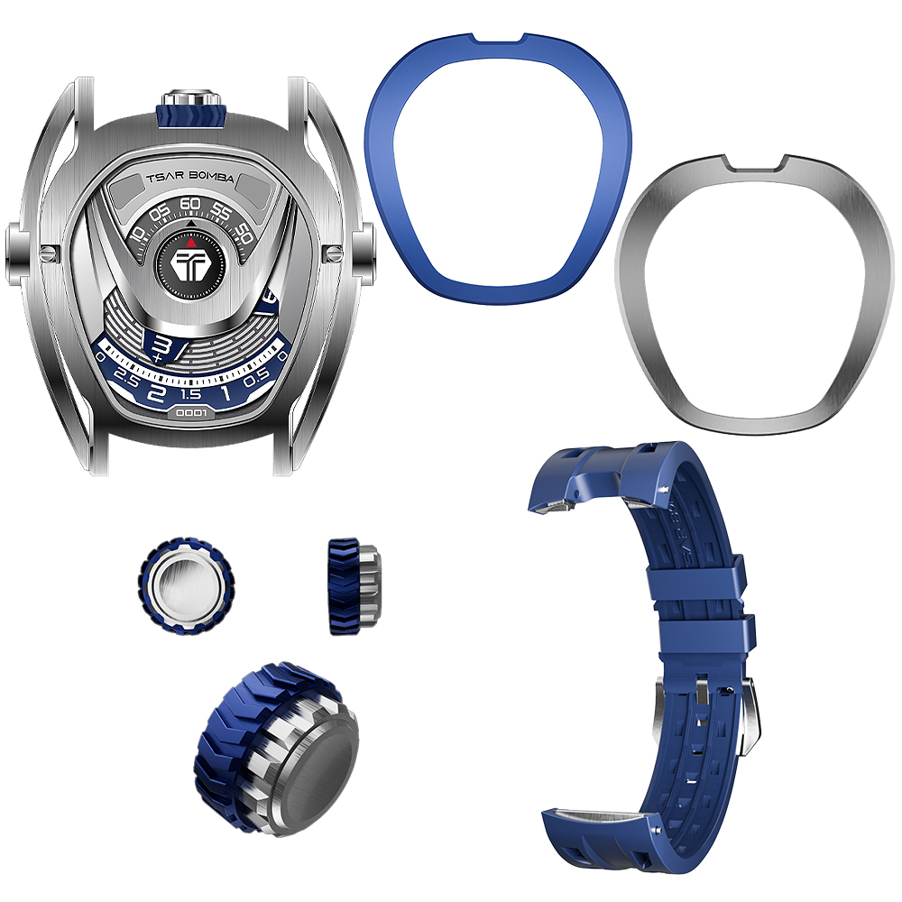 【Tsar Bomba 沙皇】 TB8213A 快拆騎士系列 一錶多戴 自由配件 多色互換 商務沉穩 自動機芯 手錶 47mm